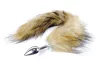 Plug-Fox Anál plug Puszysty farkas elegáns fém 45 cm barna XL