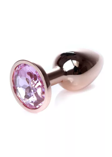 Anál plug Szenzorhűtő melegíthető ékszer 7 cm piros arany