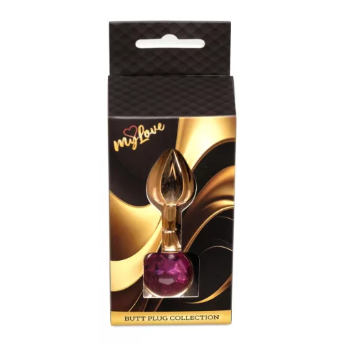 Mylove Toys Anál plug Hűthető, Melegíthető 7 cm rózsaszín arany piros kristály