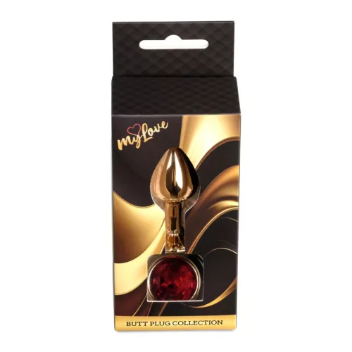Mylove Toys Anál plug Fém, hűthető, kényelmes 7 cm piros arany