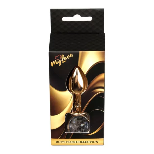 Mylove Toys Anál plug Fém, hűthető, 7 cm piros arany kristály