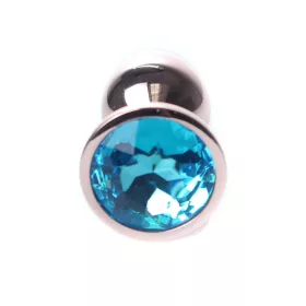 Anal plug Fém, hűthető, 7 cm világoskék arany red