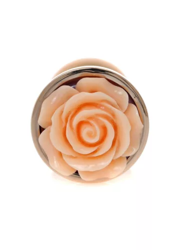 MyLove Toys Anál plug Fém, hűthető, 7 cm piros-arany rózsa