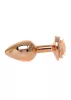 MyLove Toys Anál plug Fém, hűthető, 7 cm piros-arany rózsa