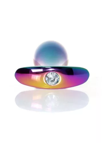 Plug-Jewellery Anál plug Fém, hűthető, dekoratív 10,5 cm átlátszó
