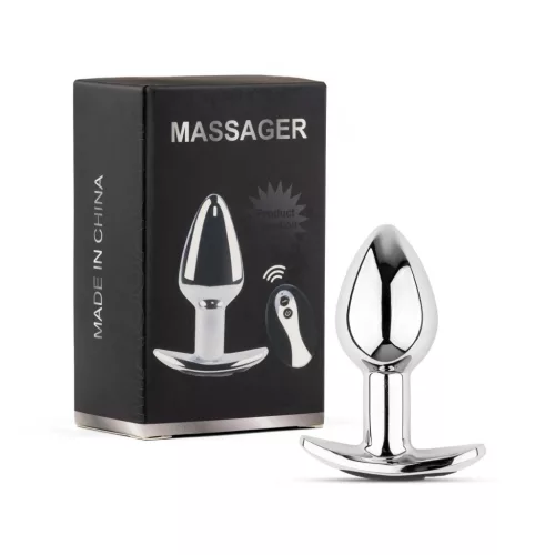 Metal Butt Plug M fém dildó USB távirányítóval