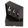 Anál plug szett rozsdamentes acél hűthető melegíthető 6,5-8,7 cm ezüst kristály díszítéssel
