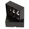 Anál plug készlet színes szív kristállyal 6,5-8,7 cm ezüst színű rozsdamentes acélból