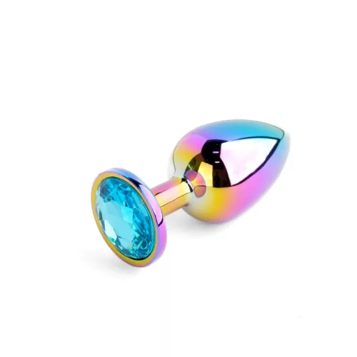 Anál plug szett több méretű, rozsdamentes acél multicolor kristály díszítéssel