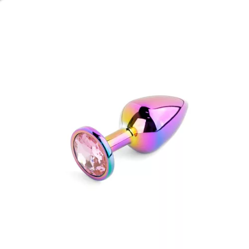 Anál plug szett több méretű, rozsdamentes acél multicolor kristály díszítéssel