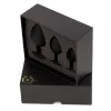 Szexjáték Anál plug szett Dupla stimuláció 9,3-7 cm fekete