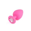 Anál plug szett anatómiai design, rózsaszín pink 9,3 cm 8 cm 7 cm rózsaszín kristály
