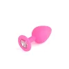 Anál plug szett anatómiai design, rózsaszín pink 9,3 cm 8 cm 7 cm rózsaszín kristály