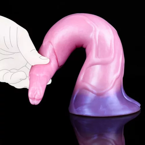 Pinky Eleph – prémium dildó, 26 cm rózsaszín-lila