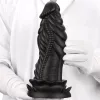 Allkus – prémium fekete dildó 20 x 7.5 cm