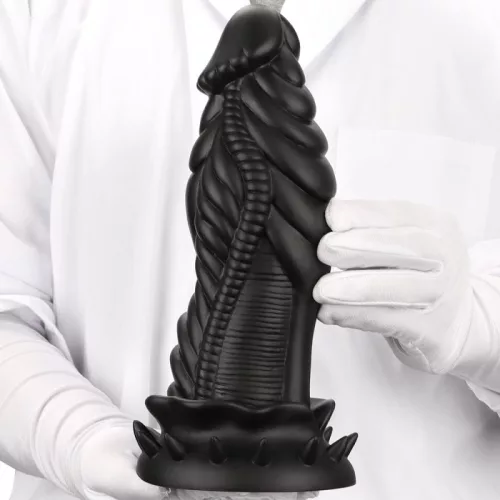 Allkus – prémium fekete dildó 20 x 7.5 cm