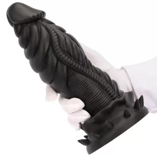 Allkus – prémium fekete dildó 20 x 7.5 cm