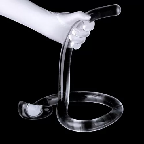 Giant Snake – átlátszó, prémium dildó (100 x 3 cm)