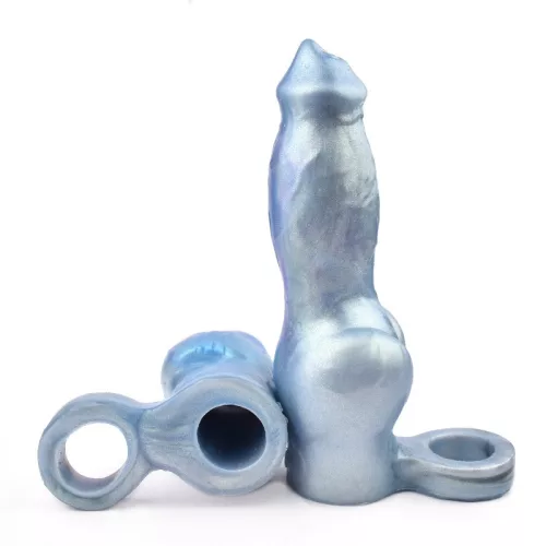 Kötött péniszrá északi prémium bázis 18 x 6,5 cm, kék