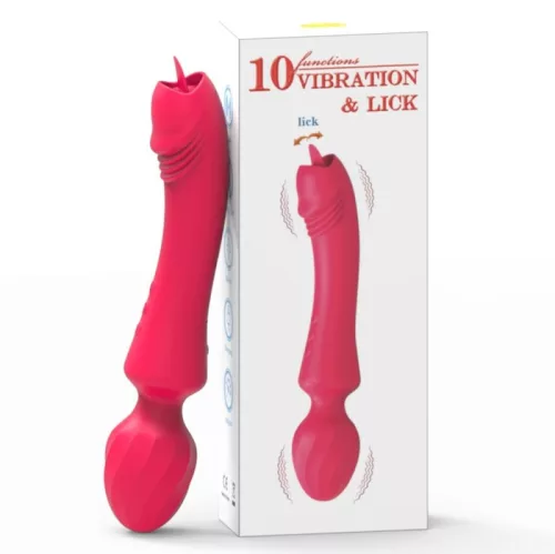 Varázspálca – 20 cm-es nyelv formájú masszírozó, piros