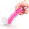 Colour Glow Dildo 15 x 4.5cm rózsaszínű