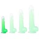 Jelly Mut XS – átlátszó zöld vibráló dildó 12 cm