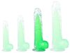 Átlátszó Jelly Mut dildó – 16 cm zöld színben