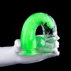 Átlátszó Jelly Mut dildó – 16 cm zöld színben