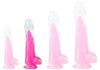 Átlátszó zselés dildó – 14 cm pink színben