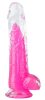 Átlátszó zselés dildó – 14 cm pink színben