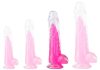 Átlátszó Jelly Mut – 16 cm-s pink dildó