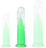 Jellis M – átlátszó zöld vibrátor 18 x 3,8 cm