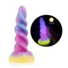 Unicorn Spiral – világító, spirális vibráló dildó 17 cm