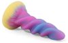 Unicorn Spiral – világító, spirális vibráló dildó 17 cm