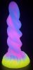 Unicorn Spiral – világító, spirális vibráló dildó 17 cm