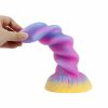Unicorn Spiral – világító, spirális vibráló dildó 17 cm