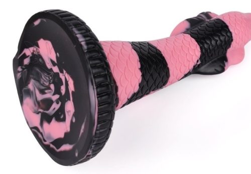 Cobra Snake – prémium vibrátor, 26 cm hosszú, fekete-rózsaszín