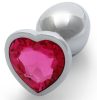 Bijou Heart Gem S – ezüst-rózsaszín anális kényeztető