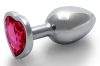 Bijou Heart Gem S – ezüst-rózsaszín anális kényeztető