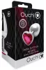 Bijou Heart Gem M – ezüst-rózsaszín anális gyöngy 7 cm