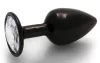 Bijou – fekete átlátszó kerek gem anális izgató 6x2.6cm
