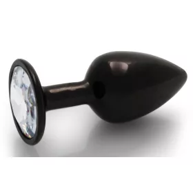   Bijou – fekete átlátszó kerek gem anális izgató 6x2.6cm