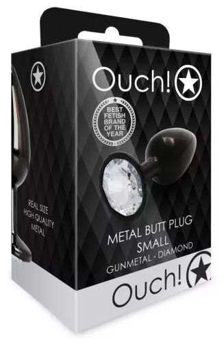 Bijou – fekete átlátszó kerek gem anális izgató 6x2.6cm