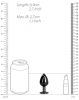 Bijou – fekete átlátszó kerek gem anális izgató 6x2.6cm