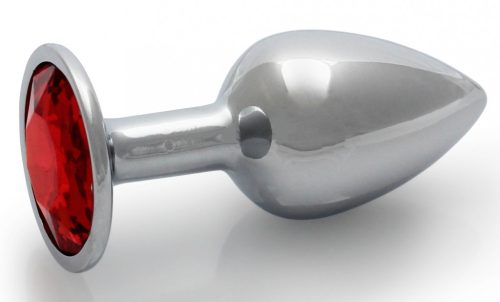 Bijou – ezüst-vörös anális gyöngy 6 x 2,6 cm