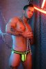 Breedwell Daycrawler – fekete-fluoreszkáló jockstrap
