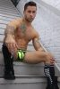 Breedwell Daycrawler – fekete-fluoreszkáló jockstrap