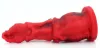 Sklirt Dildo – prémium vörös, 21 x 7 cm érzéki játék