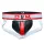 Jockstrap Neo Dungeon - fekete-piros prémium alsónemű