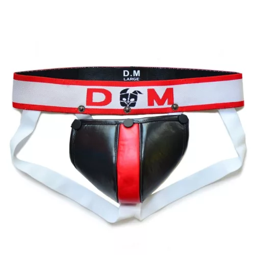 Jockstrap Neo Dungeon - fekete-piros prémium alsónemű